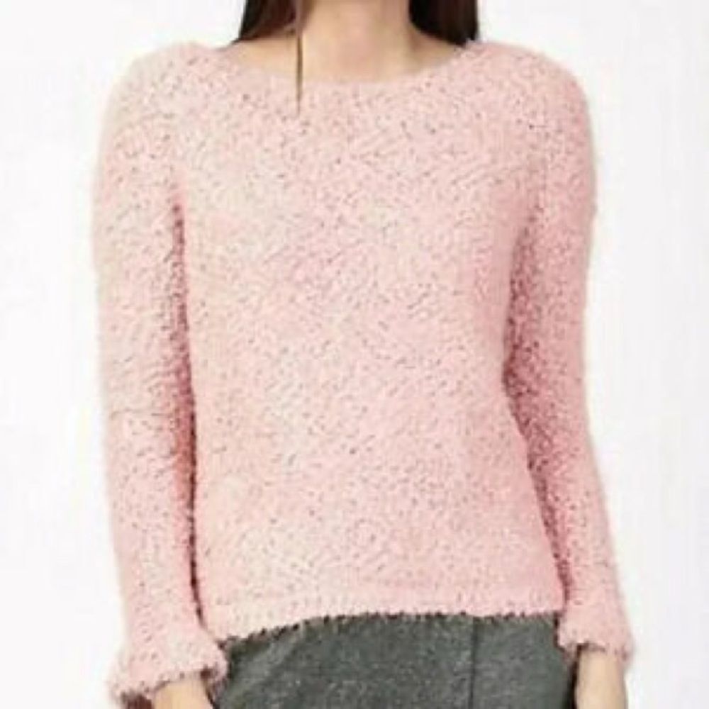 Rhapsody Soft Pink Crew Neck Sweater